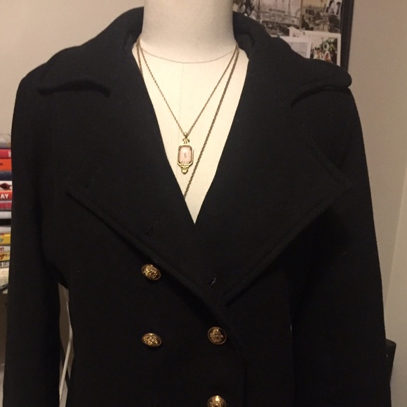 82 off Jackets & Blazers SALE! Military Pea Coat Black with Gold