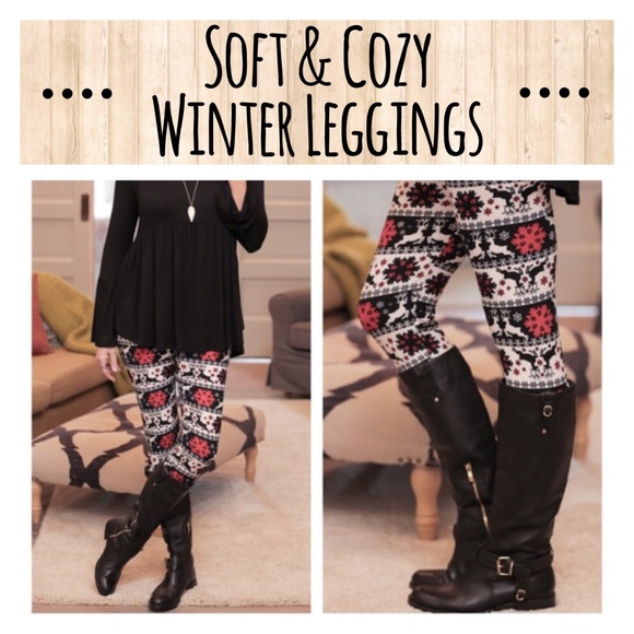 Last one! Super Soft Winter Print Leggings - Picture 4 of 4