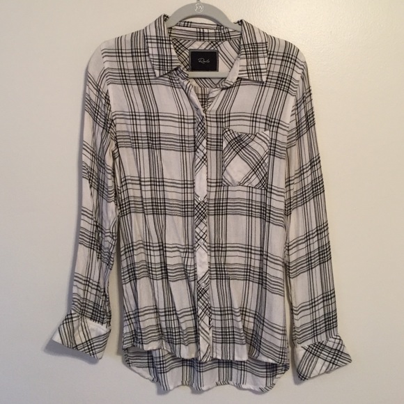 Rails Black & White Button Down