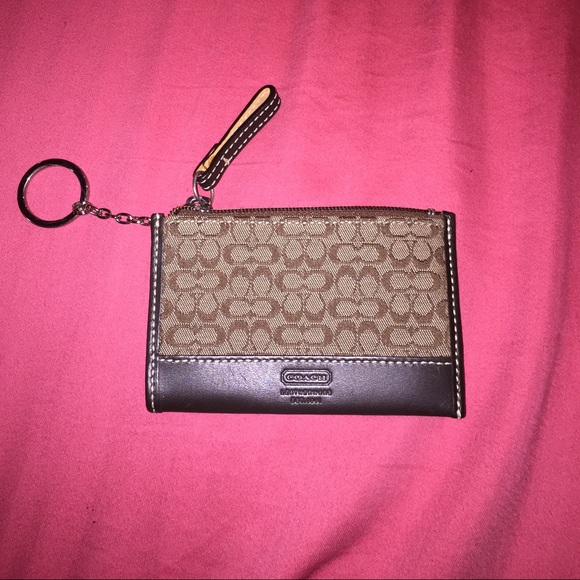 Coach mini keychain wallet