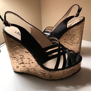 Charles by Charles David black & gold wedges