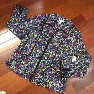 Christopher & Banks Colorful Zip Front Blazer