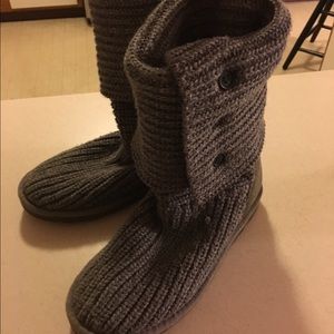 Gray Ugg sweater boots