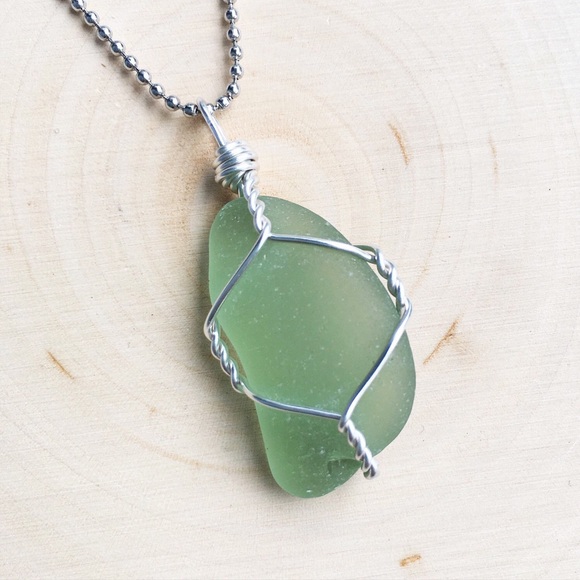 NJ Sea Glass Pendant - Picture 3 of 3