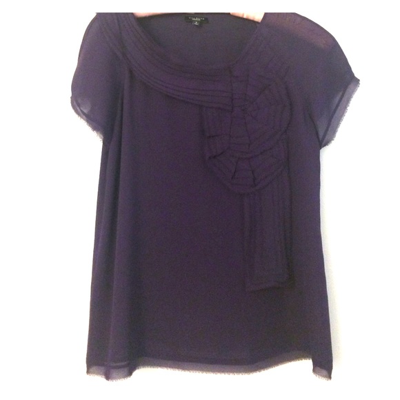 Beautiful silk purple blouse size 2 Talbots