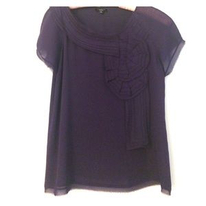 Beautiful silk purple blouse size 2 Talbots