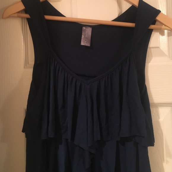 Blue Ruffle Tank top - Picture 2 of 4