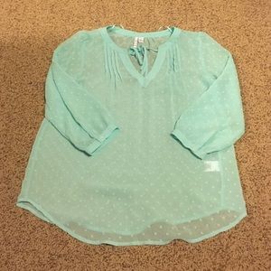 Sheer Mint Green Blouse