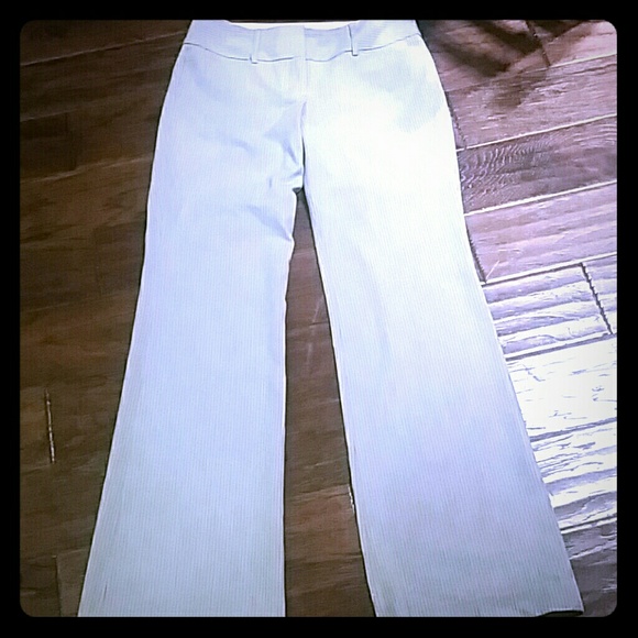 Express size 4 pants light grey and white stripes