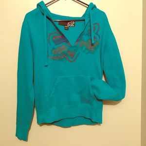 Teal Fox hoodie