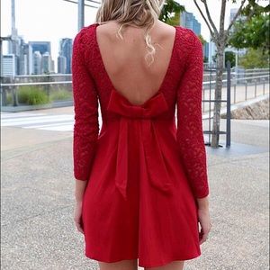Xenia Boutique Red Bow dress