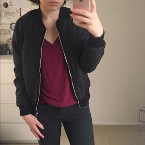 Black Bomber Jacket / NWOT / PRICE IS FIRM