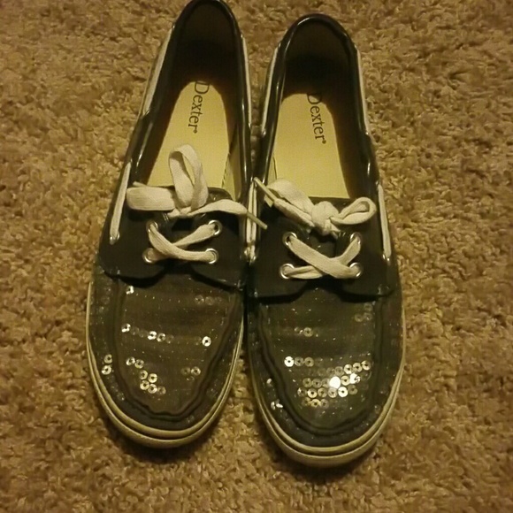 Sequin boat shoes