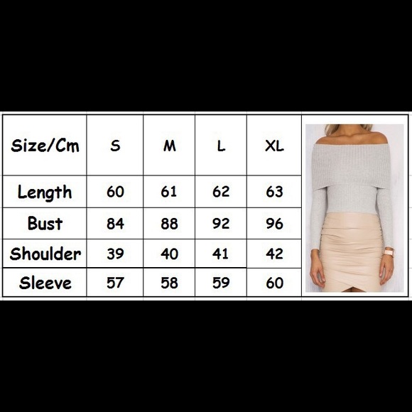 ❤LAST ONE❤ Off shoulder, off white ribbed sweater - Picture 4 of 4