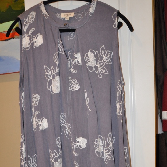 Grey and white dress