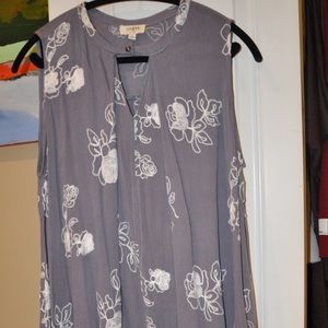 Grey and white dress