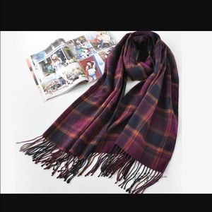 Bundle up with this plaid scarf