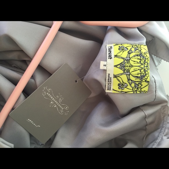 NEW Anthropologie Floreat grey ruffle shift dress - Picture 3 of 4