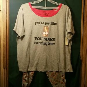 Bobbie Brooks Sleepwear pajama set women's size 3x