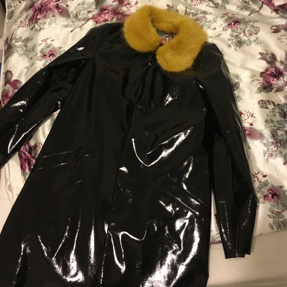 Shrimps PVC coat size M NWT Alexa Chung
