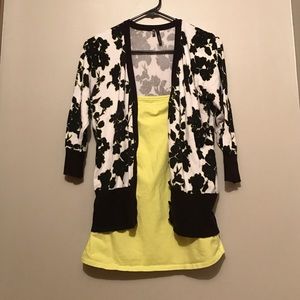 Button down cardigan and matching cami