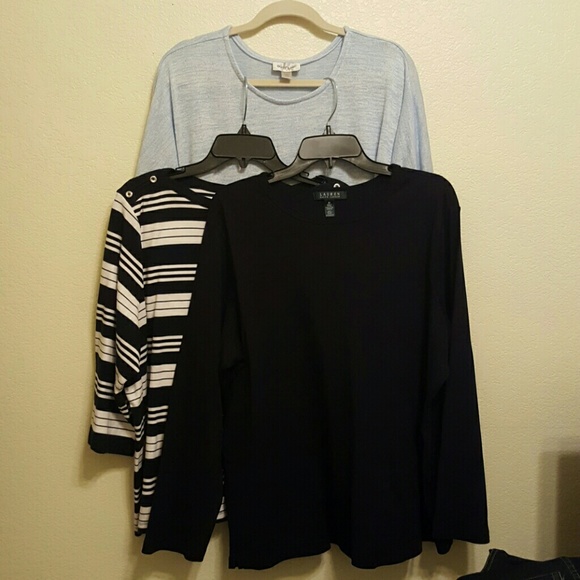 Navy Love 2 sweaters & 1 blouse All for one price