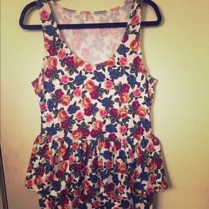 Peplum Floral Pencil Dress