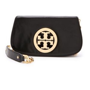Tory Burch logo clutch
