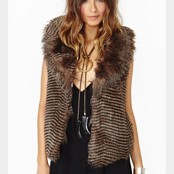 Faux fur vest