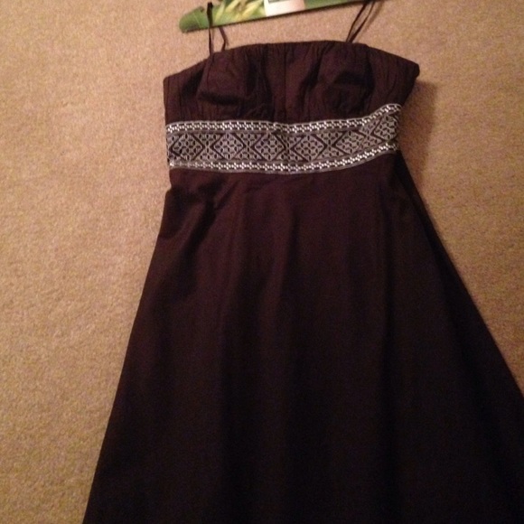 Strapless brown dress for the Loft