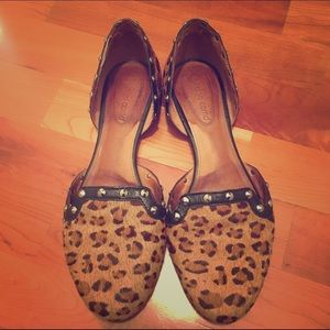 Corso Como leopard calf hair flats