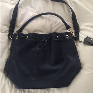 Ora Delphine Navy Claire Bucket Bag