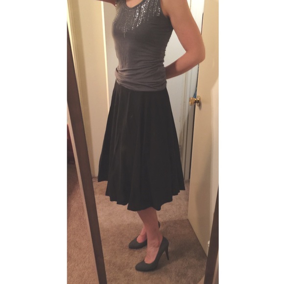 Anthropologie fluffy black skirt by Elevenses!