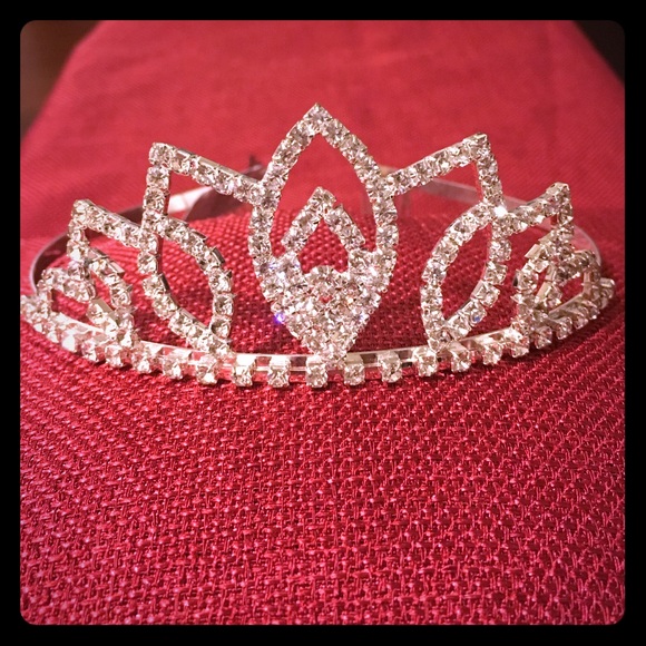 Diamond and silver like princess crown