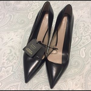 Zara Basic Collection Black Leather heels