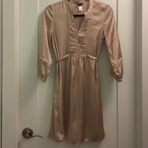Light pink satiny empire waist dress