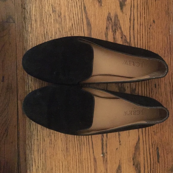 J. Crew Shoes - Black suede loafers