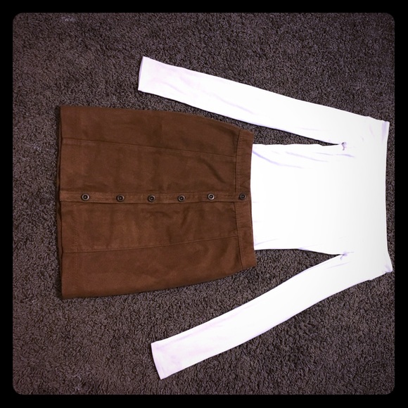 Trendy brown skirt