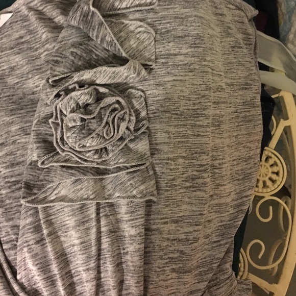 Light/Dark Grey V Neck Dress - Picture 2 of 2