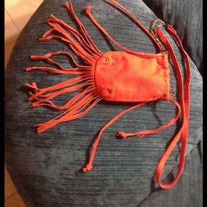Hippie Cross body pouch tassels.New Without Tag
