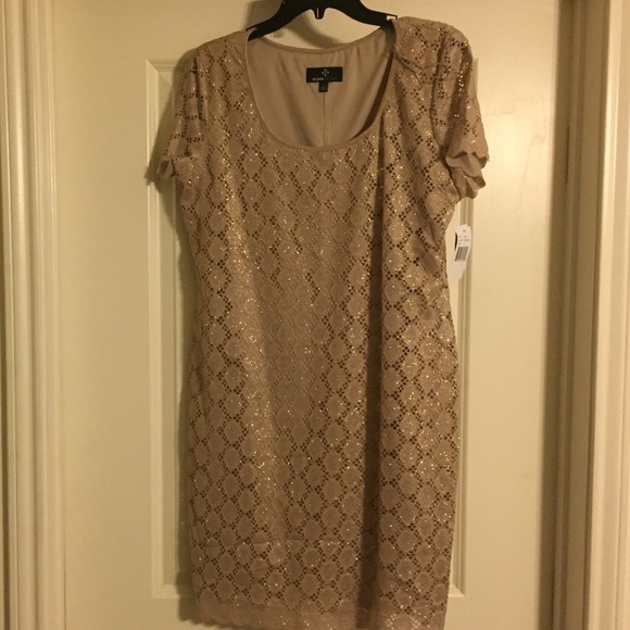 NEVER WORN!! Gold sparkle Ronni Nicole dress