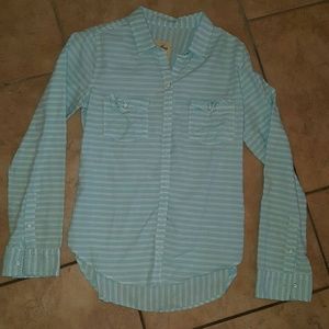 Striped button up long sleeve