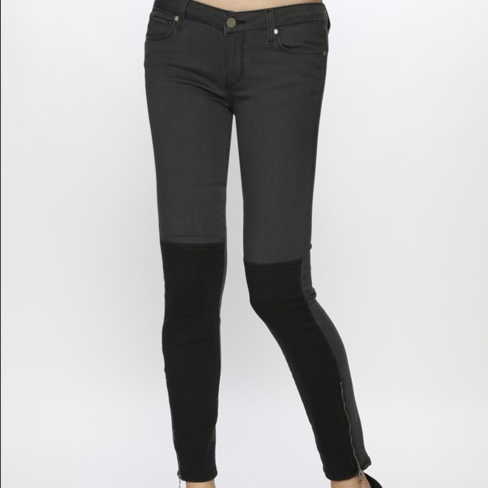 Paige Denim Two Toned Skinny Jeans