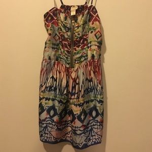 Colorful silky dress