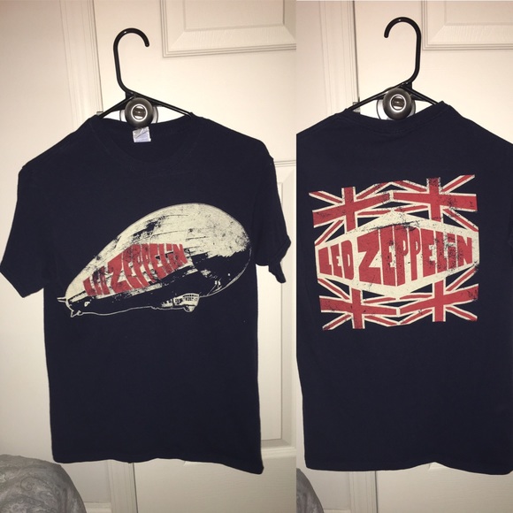 Navy Led Zeppelin band tee