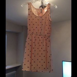 Pink polka dot dress
