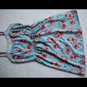 Teal flowery dress