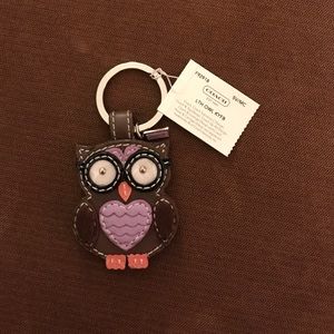 Coach owl keychain