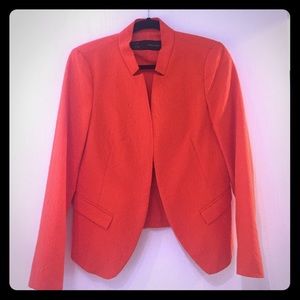 Zara Basics | tangerine jacket/blazer | size L
