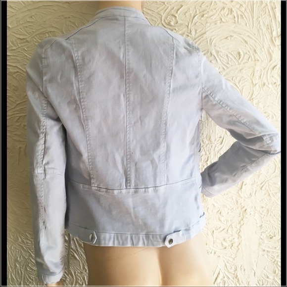 💞HP💞 Zara Denim Motorcycle Zip Style Jacket - Picture 4 of 5